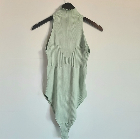 AERON Zero Ribbed Bodysuit, Size Large, Sage, NWT - Picture 6 of 16